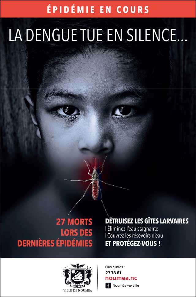 Affiche de la campagne de sensibilisation menée à Nouméa.